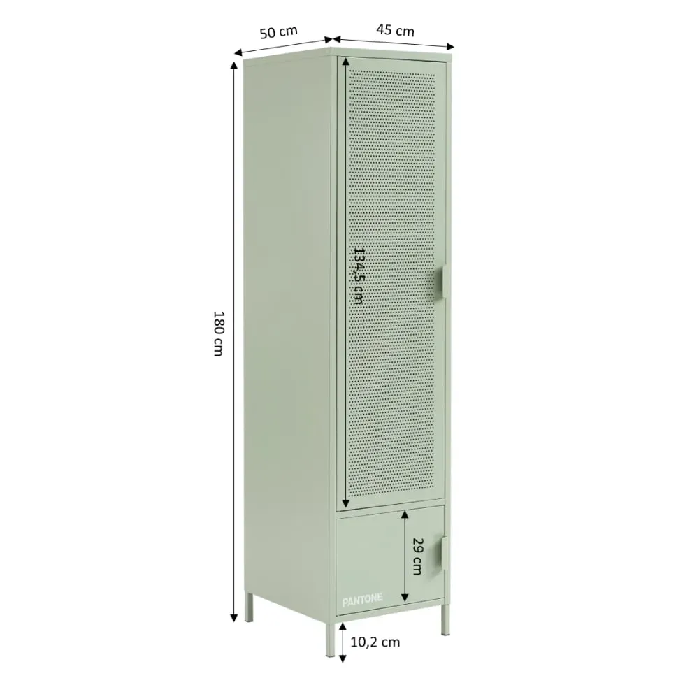 Illustration numéro 3 du produit Vestiaire métal vert amande h180cm