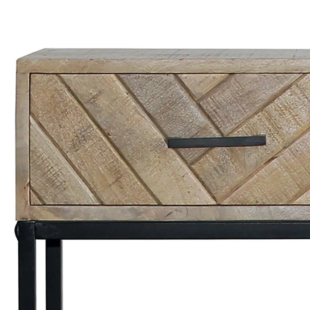 Illustration numéro 3 du produit Console  2 tiroirs en manguier massif