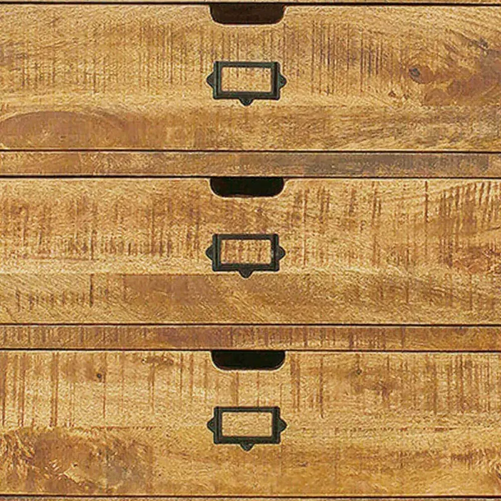 Illustration numéro 3 du produit Meuble  tv en manguier 4 tiroirs et 2 niches