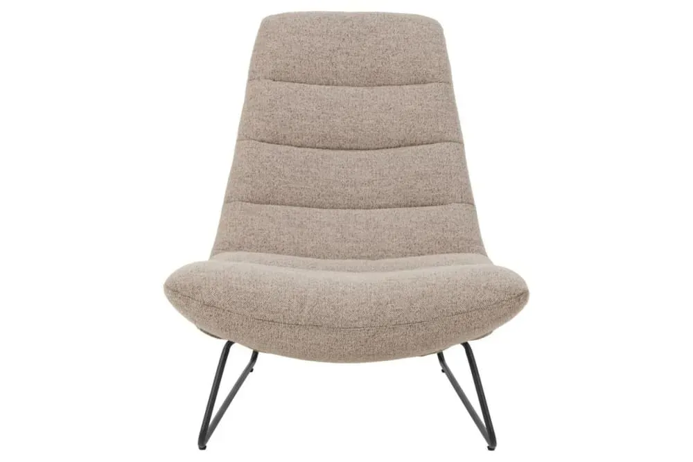 Illustration numéro 3 du produit Fauteuil lounge en tissu bouclette beige