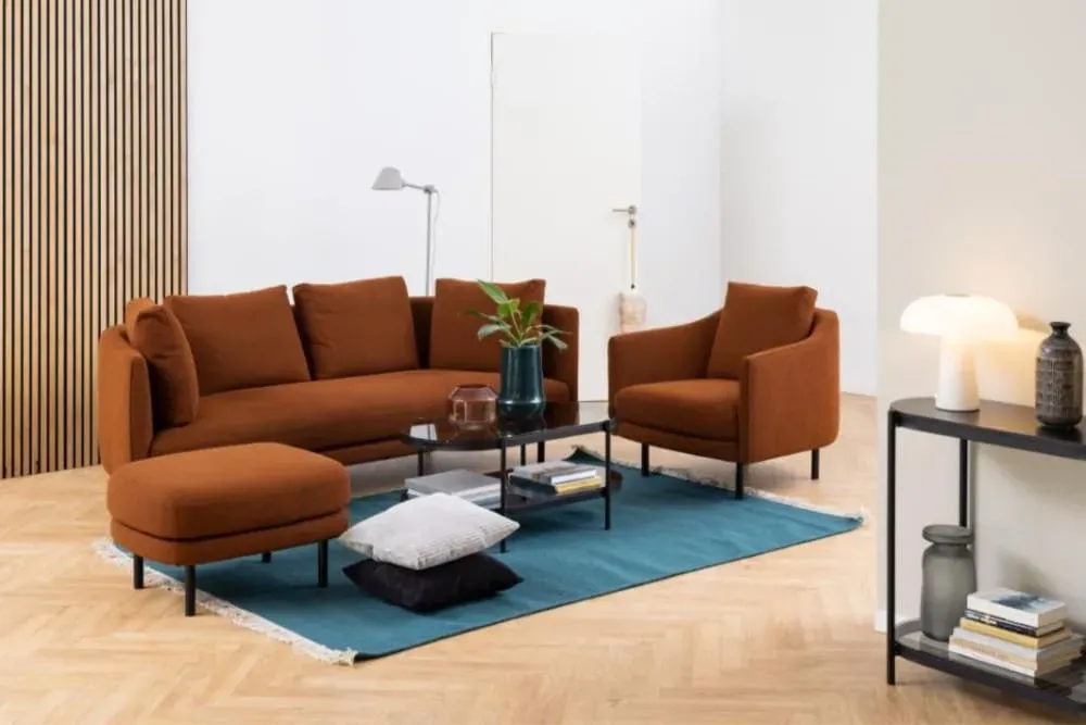 Illustration numéro 3 du produit Table basse ovale en verre et métal noir