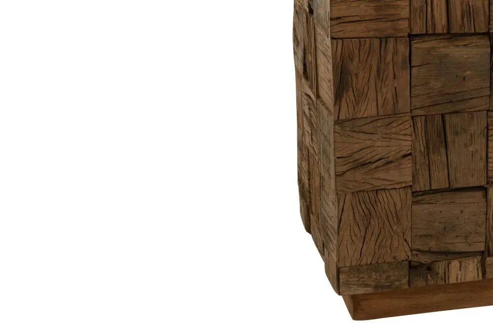 Illustration numéro 3 du produit Sellette en bois foncé recyclé H60