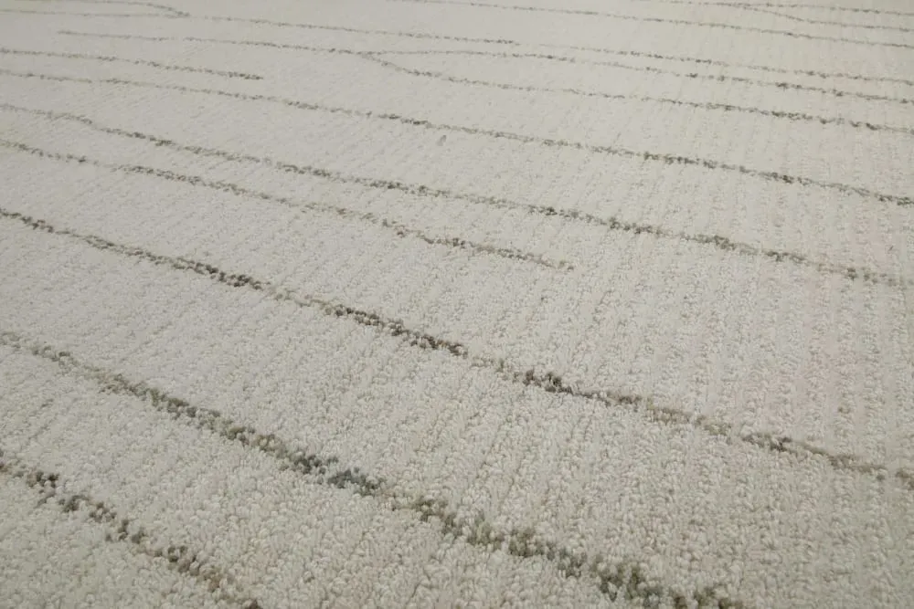 Illustration numéro 3 du produit Tapis pure laine tufté main crème 80x230