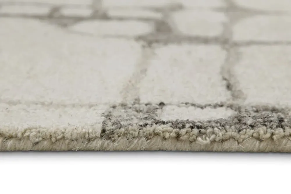 Illustration numéro 3 du produit Tapis pure laine tufté main crème 140x200