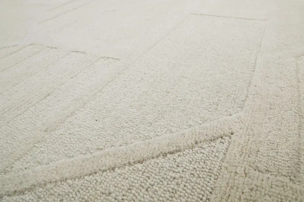 Illustration numéro 3 du produit Tapis pure laine tufté main crème 40x60