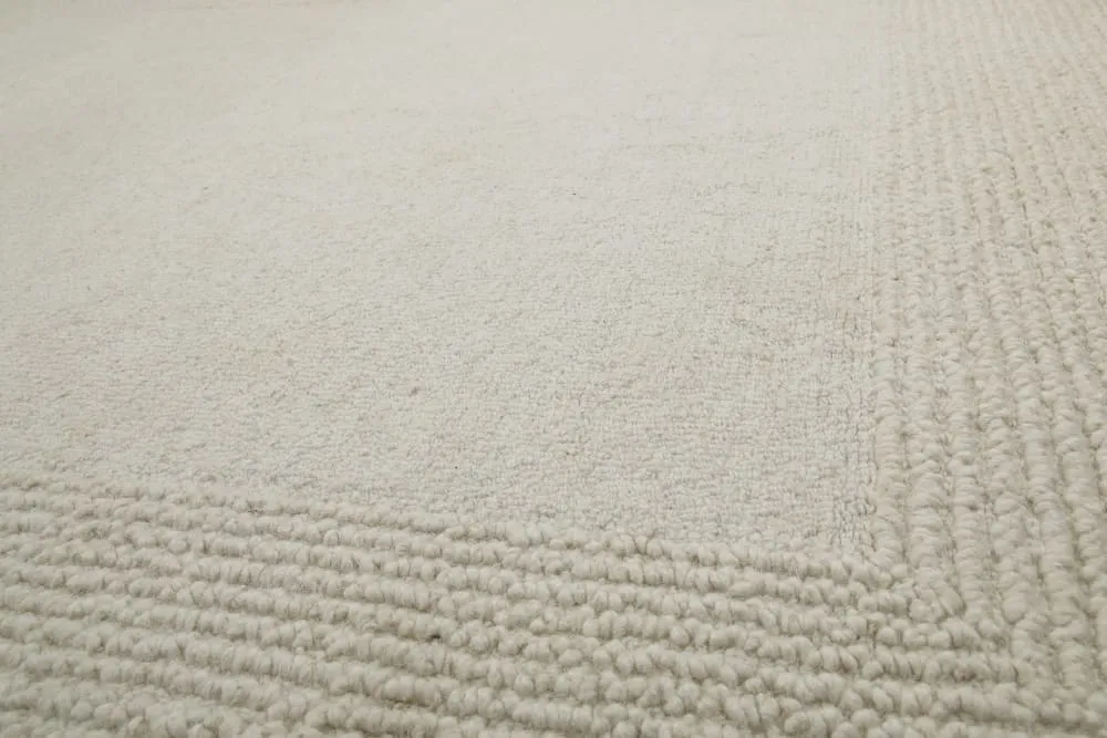 Illustration numéro 3 du produit Tapis pure laine tufté main crème 80x230