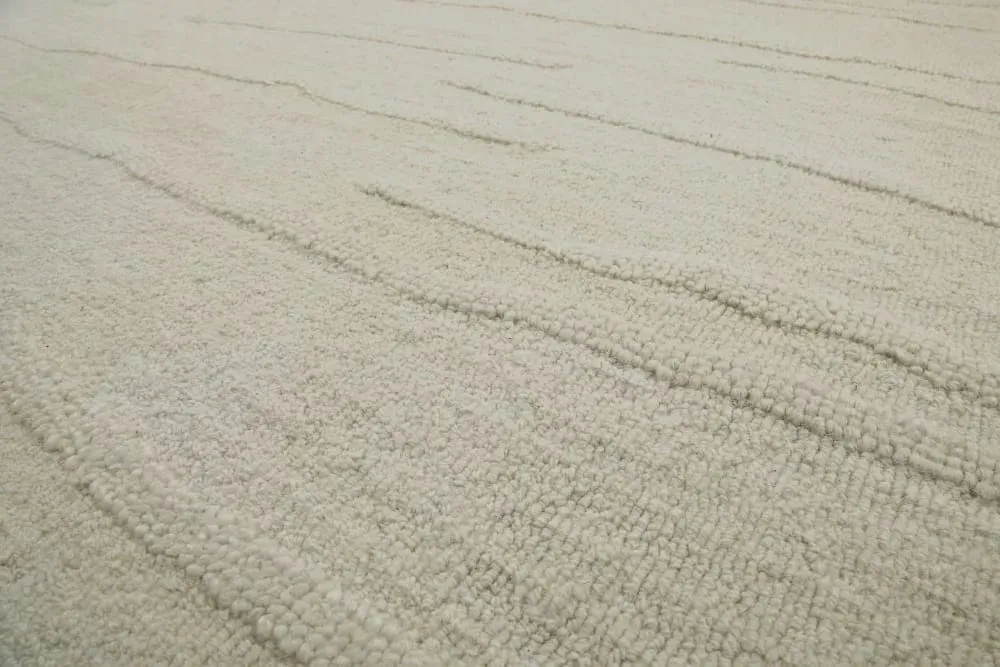Illustration numéro 3 du produit Tapis pure laine tufté main crème 140x200