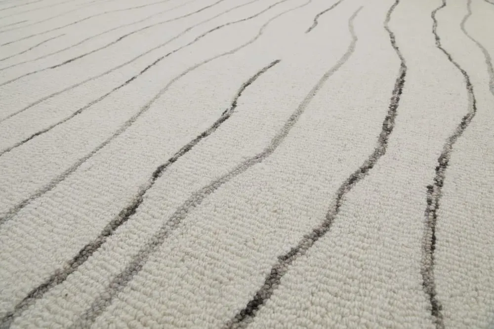 Illustration numéro 3 du produit Tapis pure laine tufté main crème 140x200