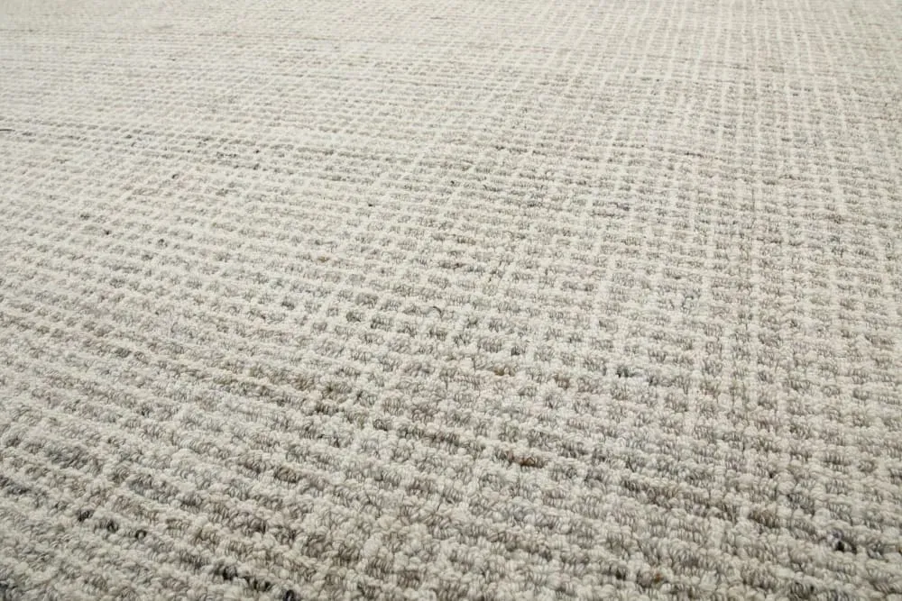 Illustration numéro 3 du produit Tapis laine et polyester tufté main crème 70x140