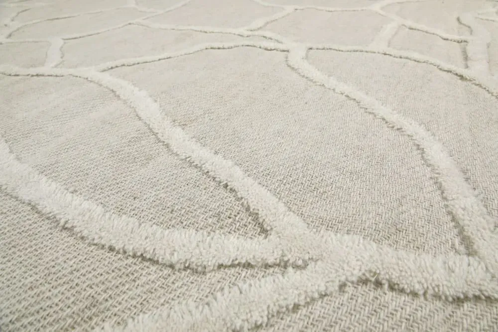 Illustration numéro 3 du produit Tapis  tufté main crème 160x230