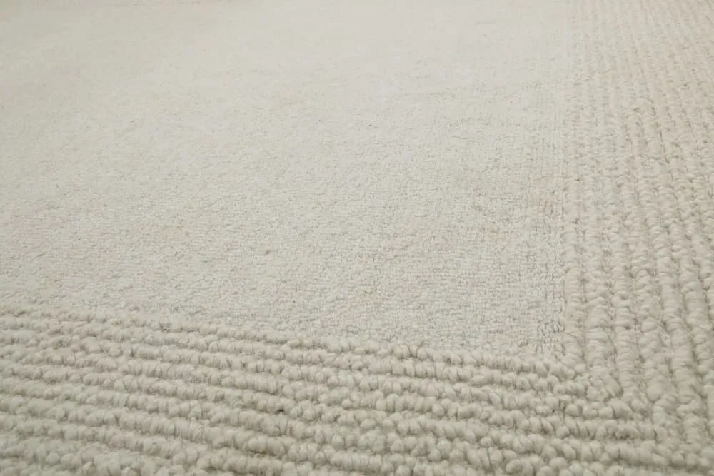 Illustration numéro 3 du produit Tapis pure laine tufté main crème 80x300
