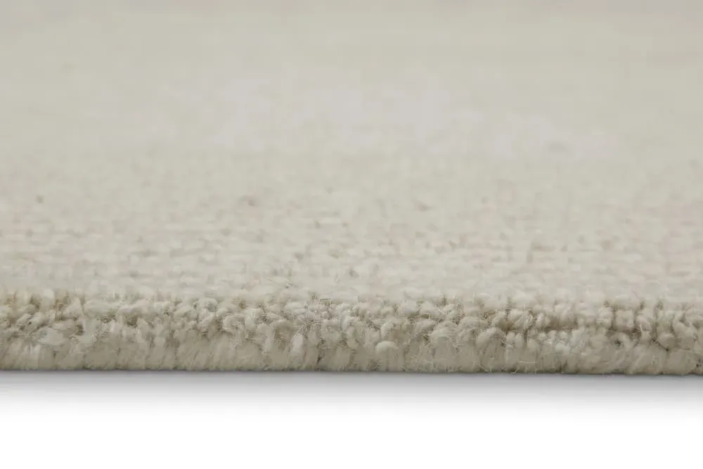 Illustration numéro 3 du produit Tapis rond pure laine tufté main crème 180 cm
