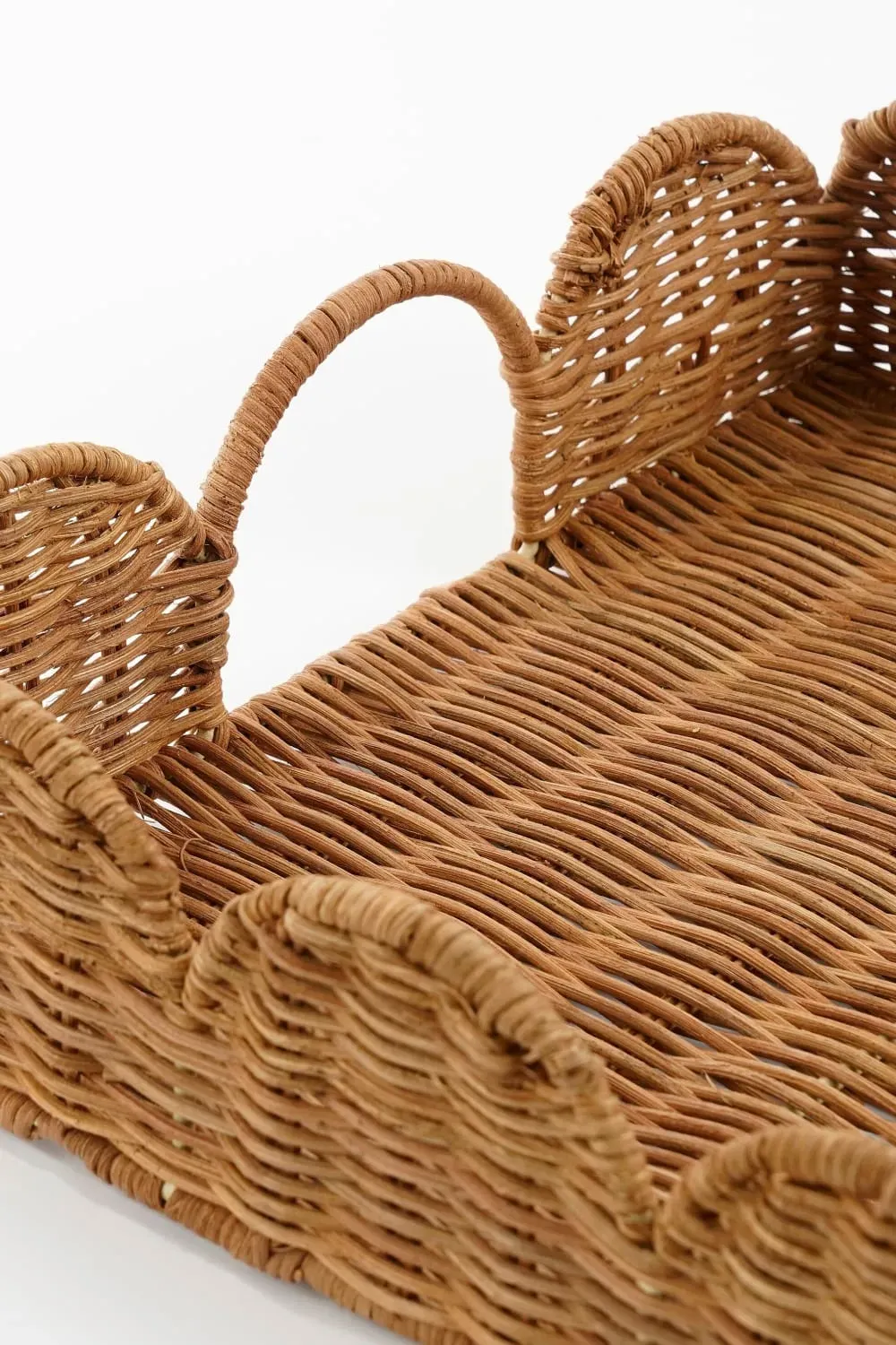 Illustration numéro 3 du produit Lot de 2 plateaus en rotin marron 50x35