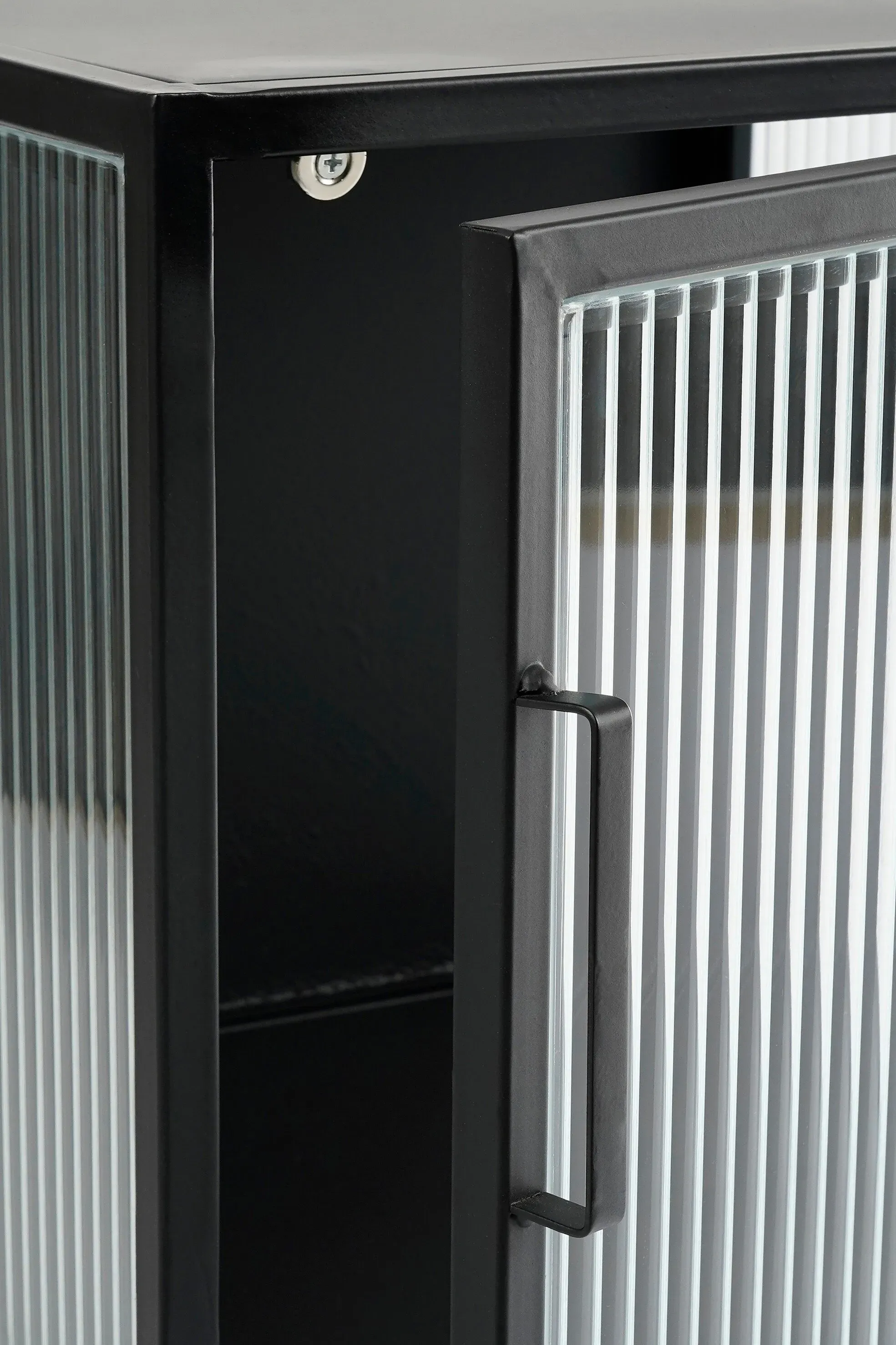 Illustration numéro 3 du produit Armoire de rangement avec portes en métal noir 38x35x50