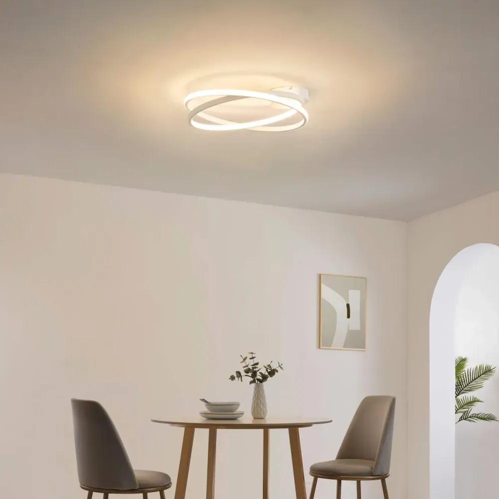 Illustration numéro 3 du produit Plafonnier en aluminium, fer et pvc Blanc 50.8 cm