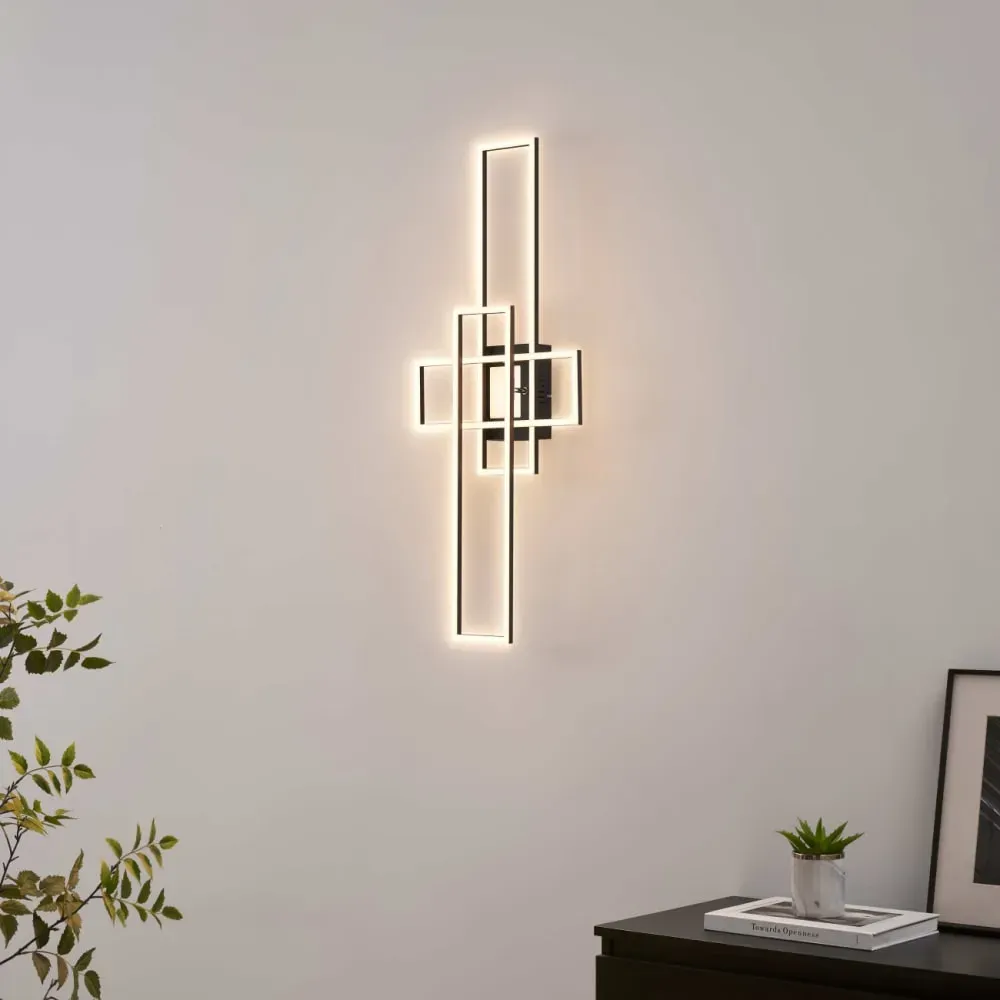 Illustration numéro 3 du produit Plafonnier en aluminium, fer et pvc Noir 90 cm