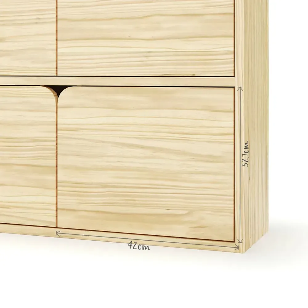 Illustration numéro 3 du produit Bibliothèque étagère 8 portes bois massif