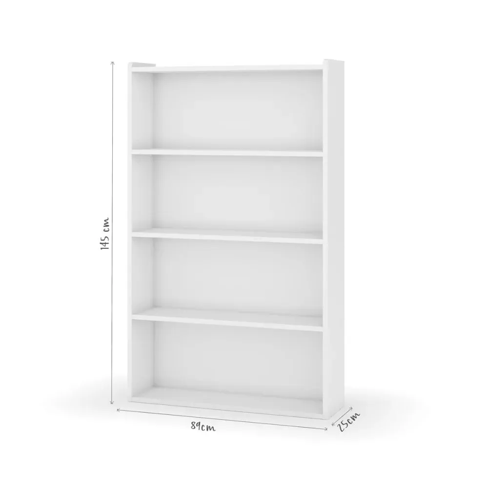 Illustration numéro 3 du produit Bibliothèque étagère bois massif blanc