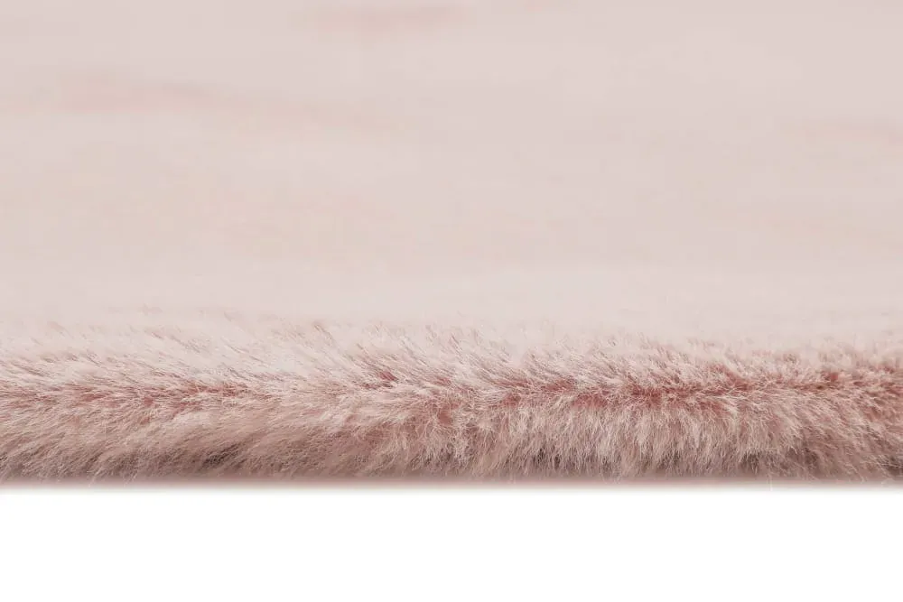 Illustration numéro 3 du produit Tapis effet peau de lapin doux tufté rose pour salon, chambre 60X90
