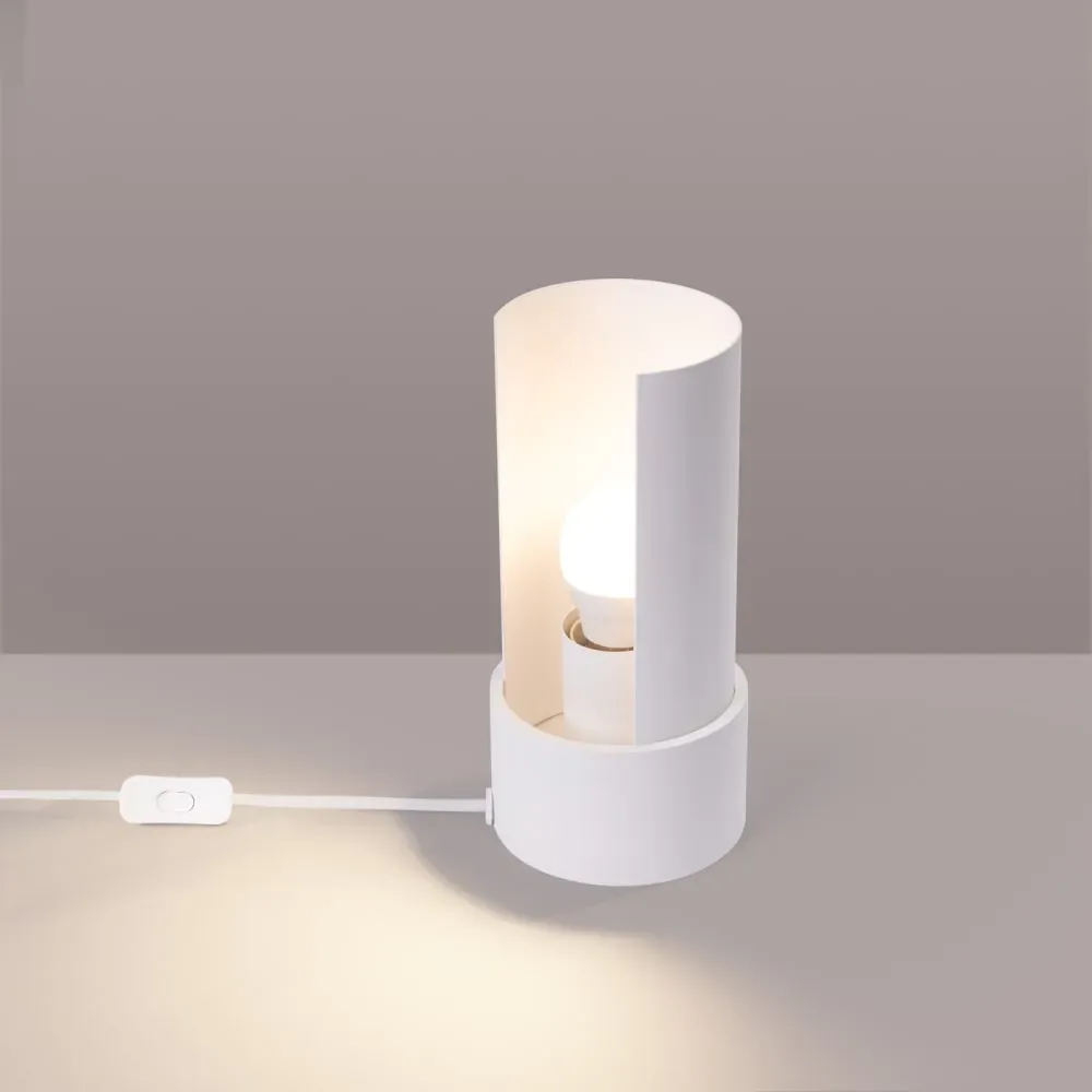Illustration numéro 3 du produit Lampe de bureau acier blanc H 21 cm