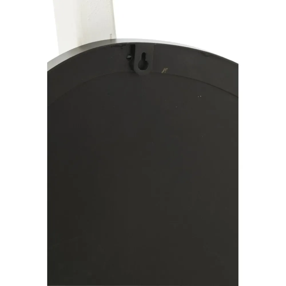 Illustration numéro 3 du produit Miroir irrégulier bord en métal noir 47x49 cm