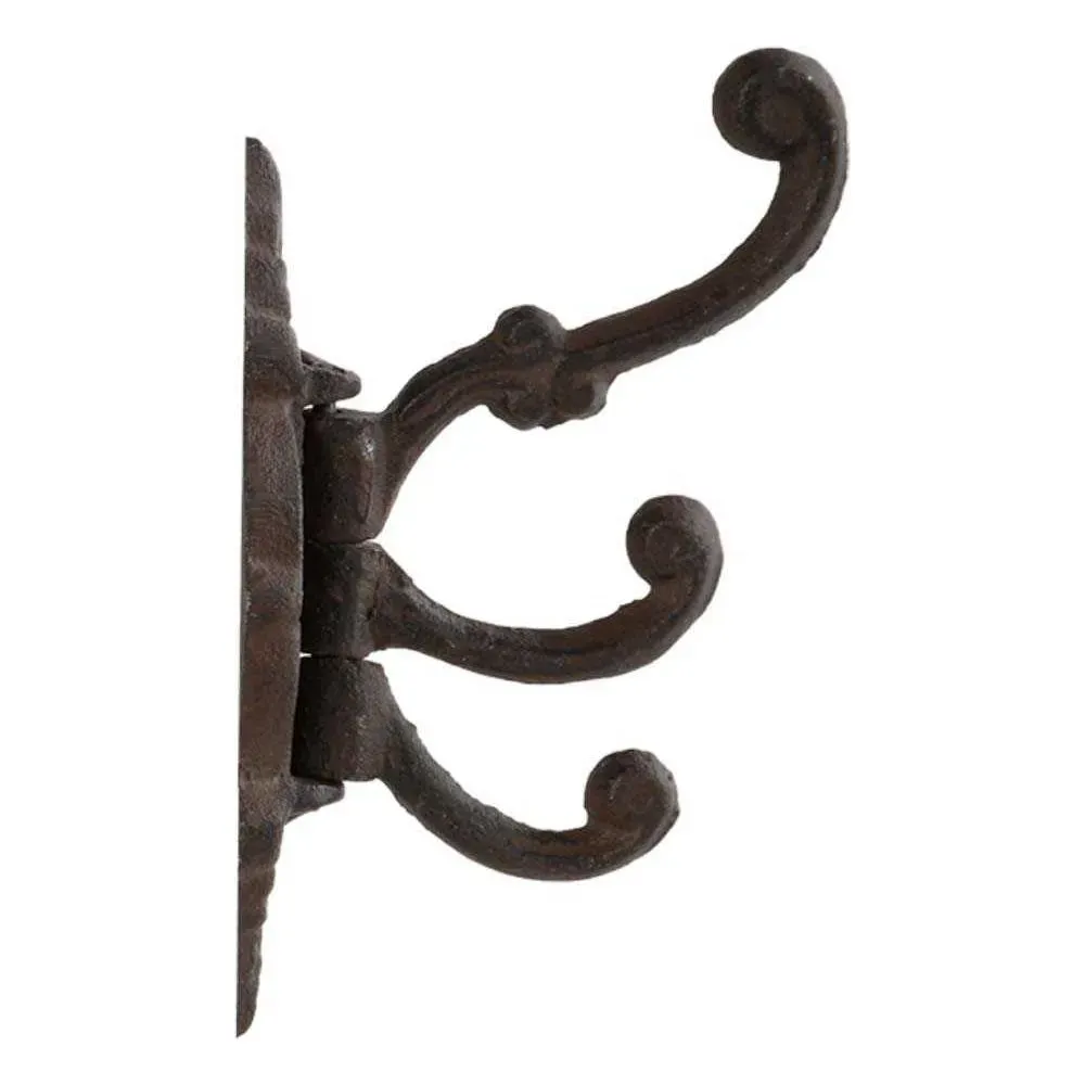 Illustration numéro 3 du produit Crochet porte pivotant 3 crochets fonte