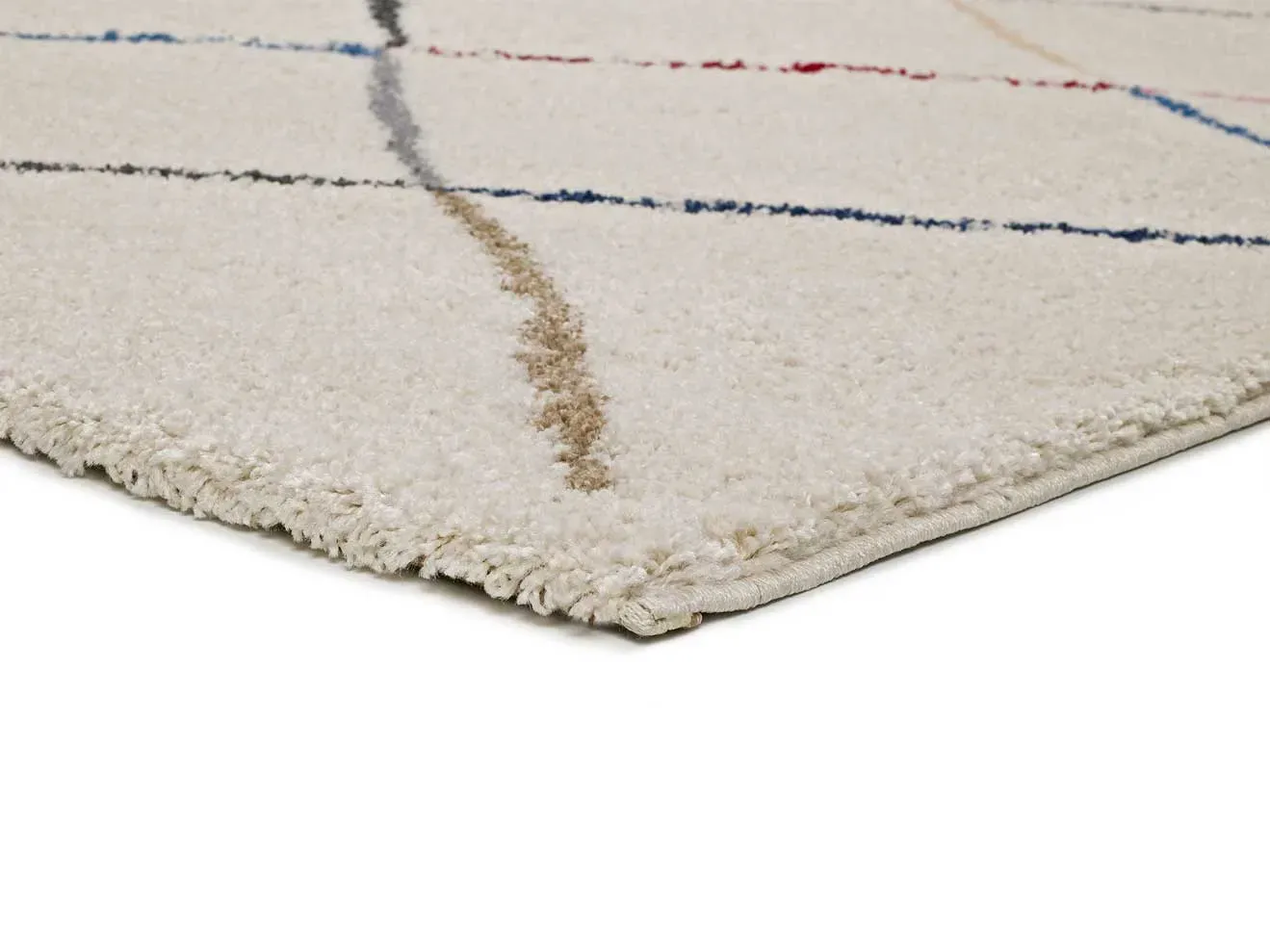 Illustration numéro 3 du produit Tapis shaggy ethnique beige/multicolore 160x230 cm