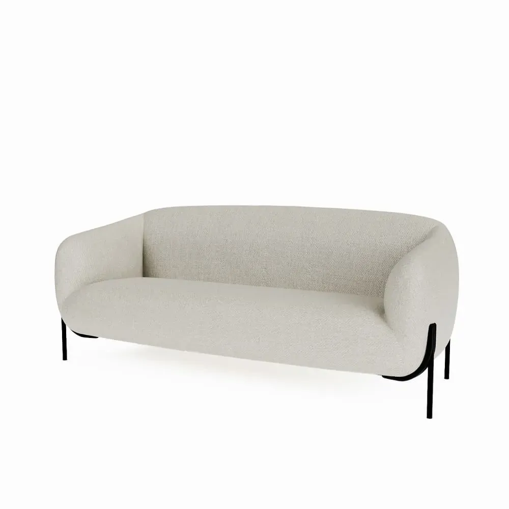 Illustration numéro 3 du produit Canapé design arrondi tissu chenille