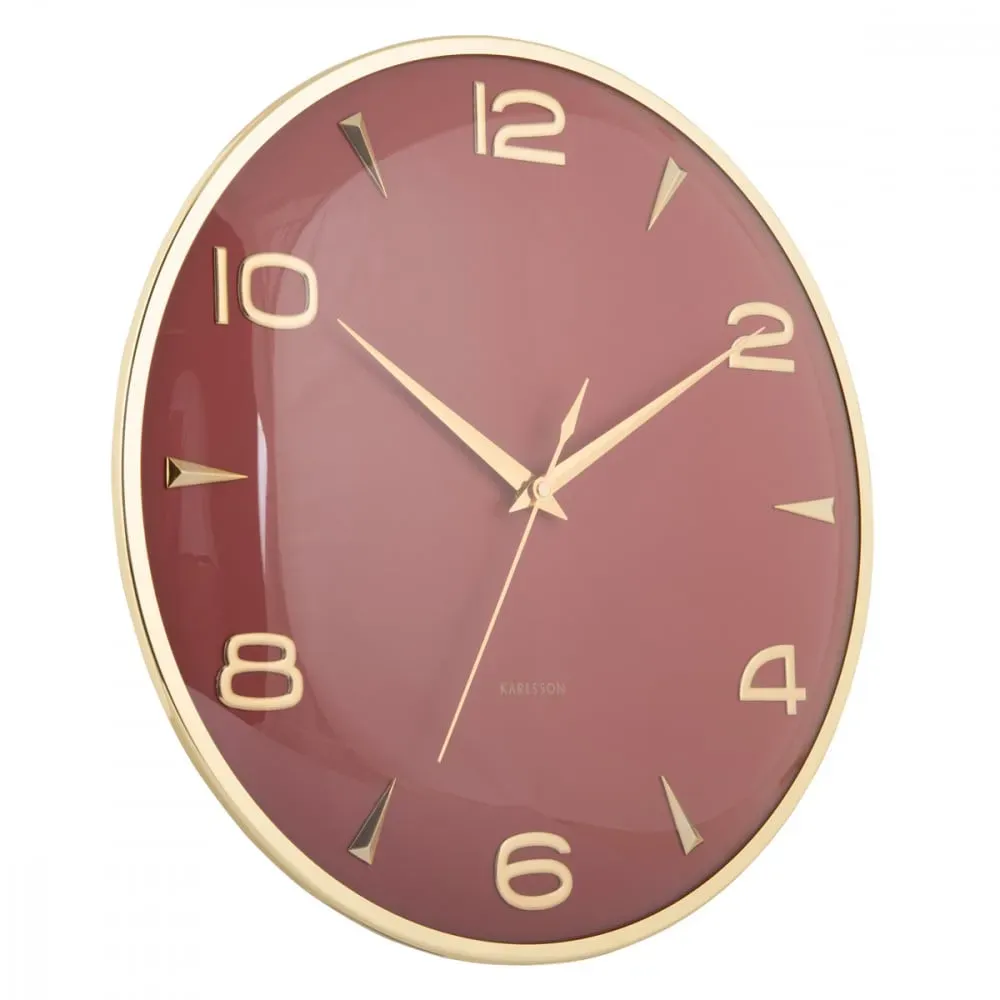 Illustration numéro 3 du produit Horloge murale fer rouge 40.6x5x40.6cm