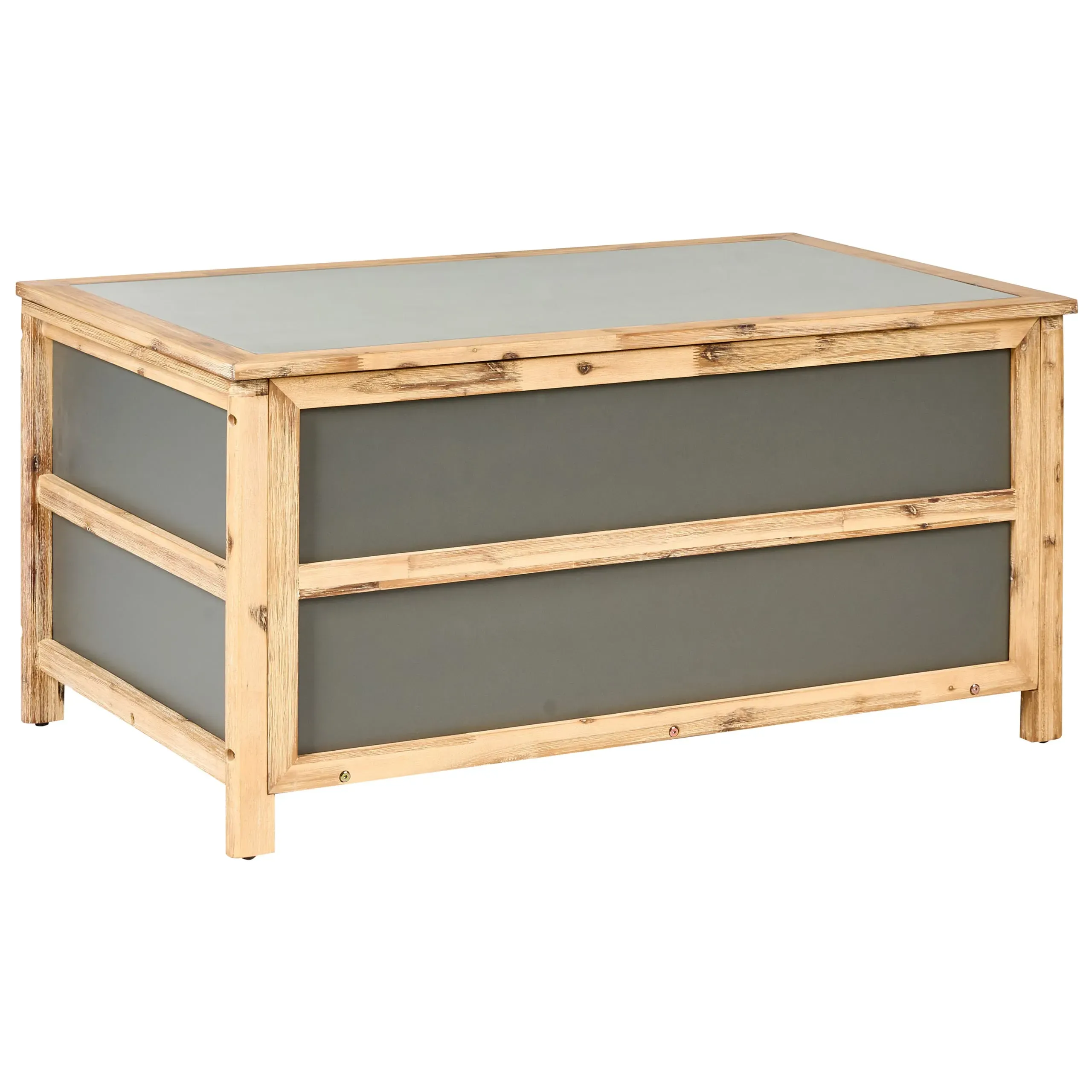 Illustration numéro 3 du produit Coffre de rangement béton 121 cm 72 cm gris