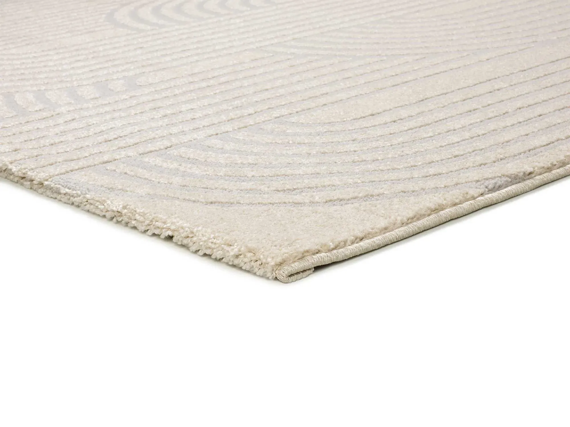 Illustration numéro 3 du produit Tapis à relief géométrique crème/gris clair 80x150 cm