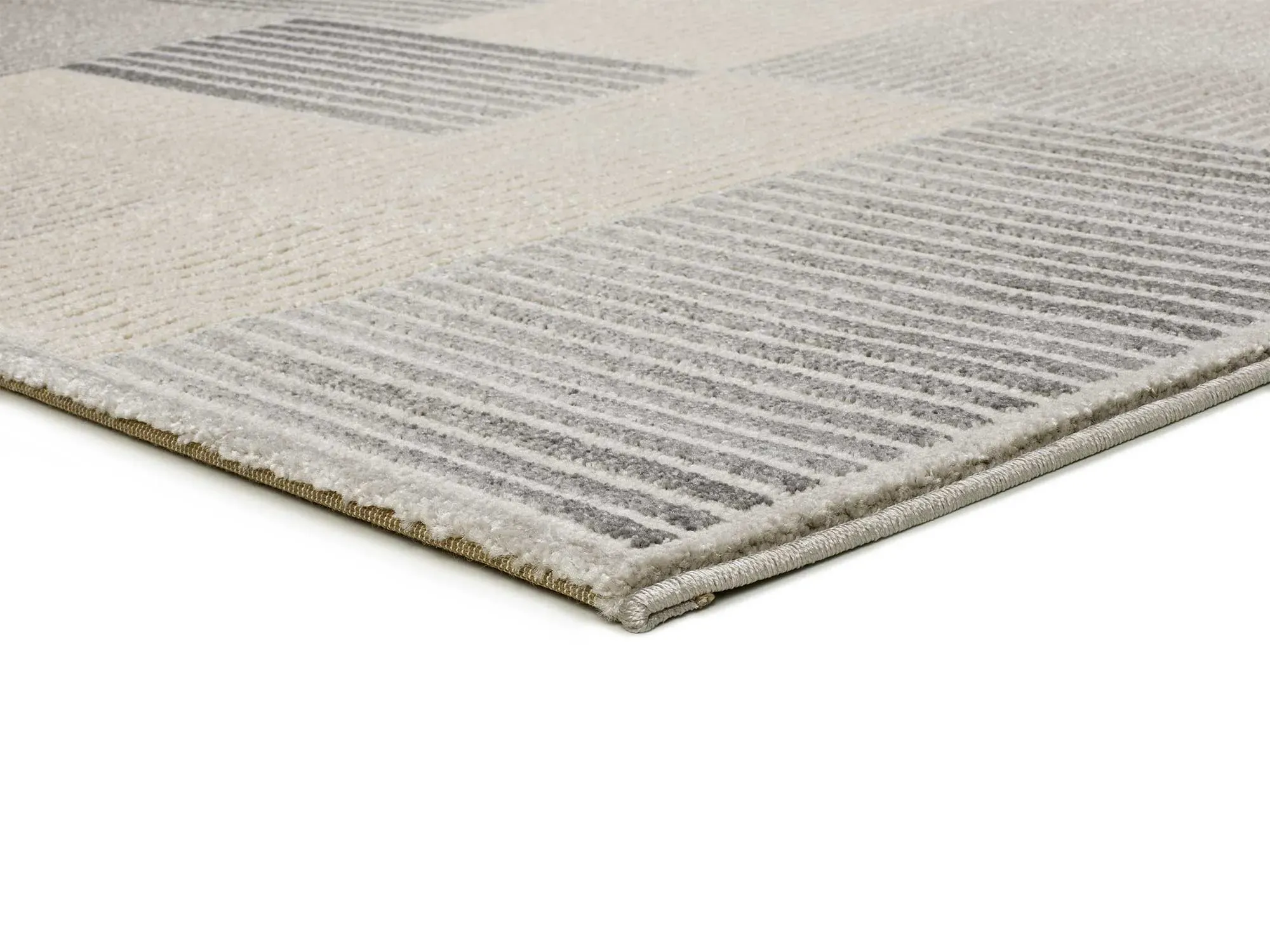 Illustration numéro 3 du produit Tapis à relief géométrique gris/crème 160x230 cm