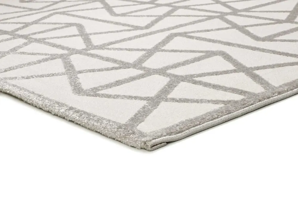 Illustration numéro 3 du produit Tapis à relief blanc/gris 160x230 cm