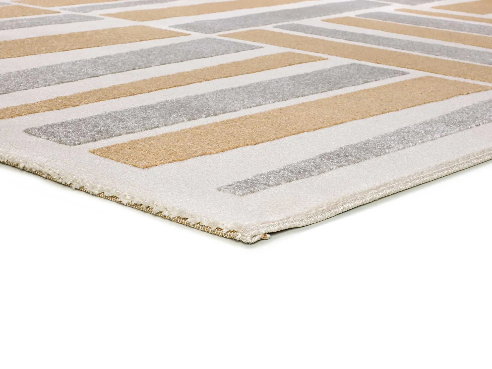 Illustration numéro 3 du produit Tapis à relief blanc/beige/gris 80x150 cm