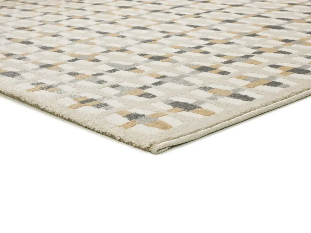 Illustration numéro 3 du produit Tapis à relief beige/gris 133x190 cm