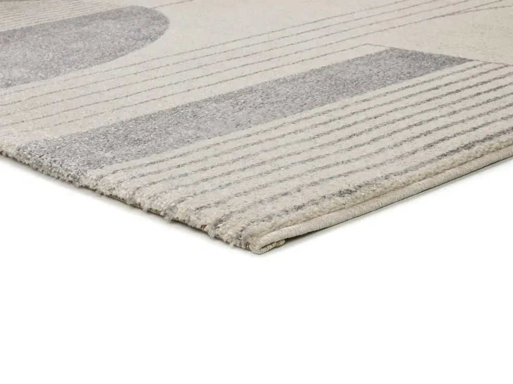 Illustration numéro 3 du produit Tapis géométrique crème/gris 80x150 cm