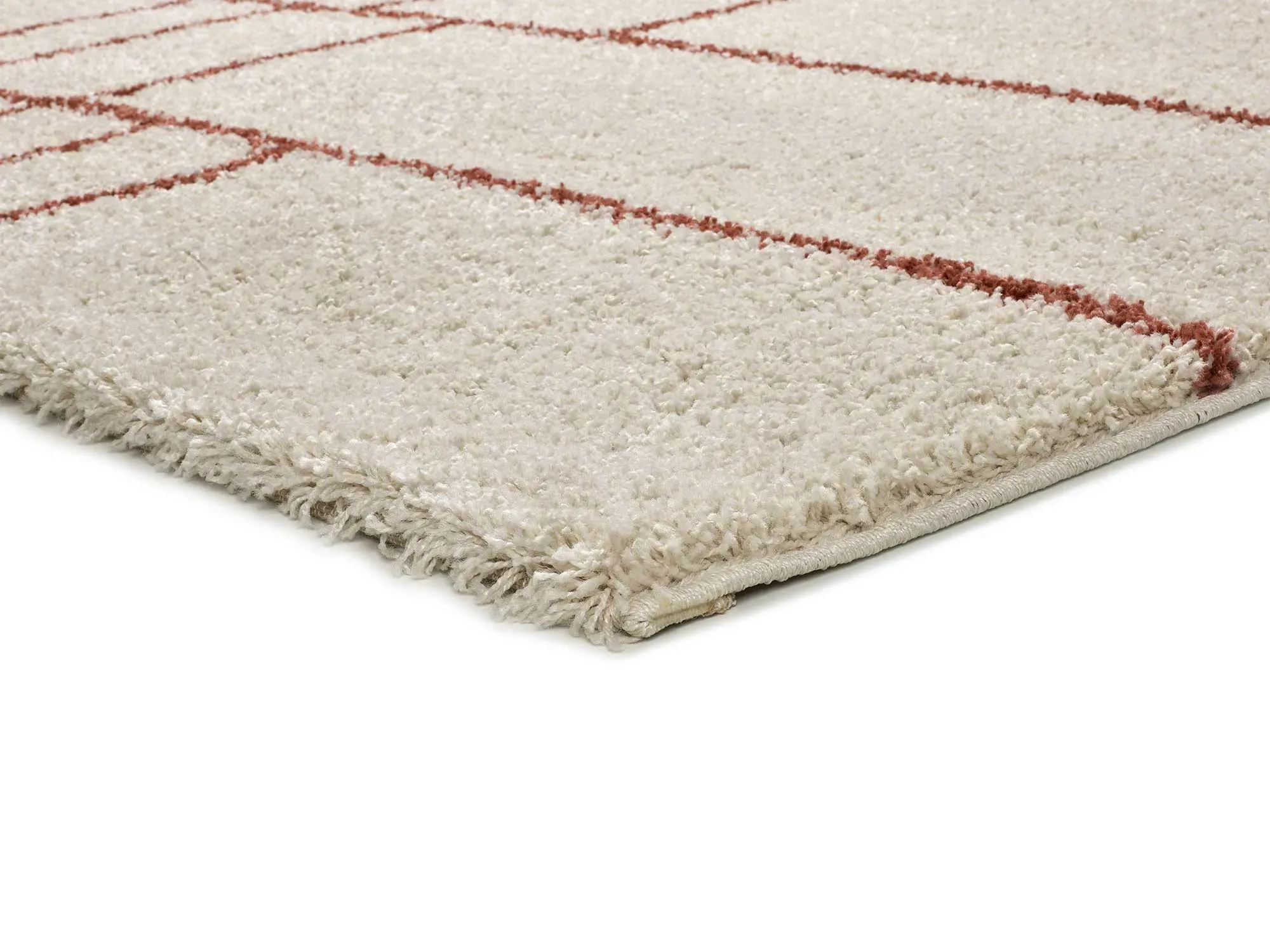 Illustration numéro 3 du produit Tapis shaggy beige/rouille 80x150 cm