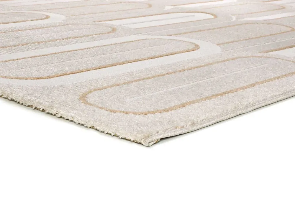 Illustration numéro 3 du produit Tapis à relief blanc/beige 80x150 cm