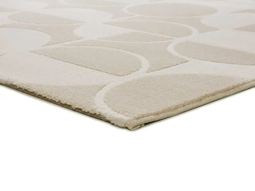 Illustration numéro 3 du produit Tapis à relief blanc/beige 80x150 cm