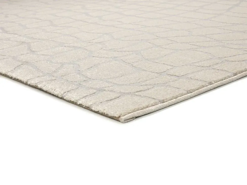 Illustration numéro 3 du produit Tapis à relief moderne crème/gris 80x150 cm