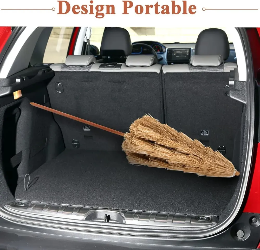 Illustration numéro 3 du produit Parasol de jardin pliable en plastique imitation paille 175dx160h cm