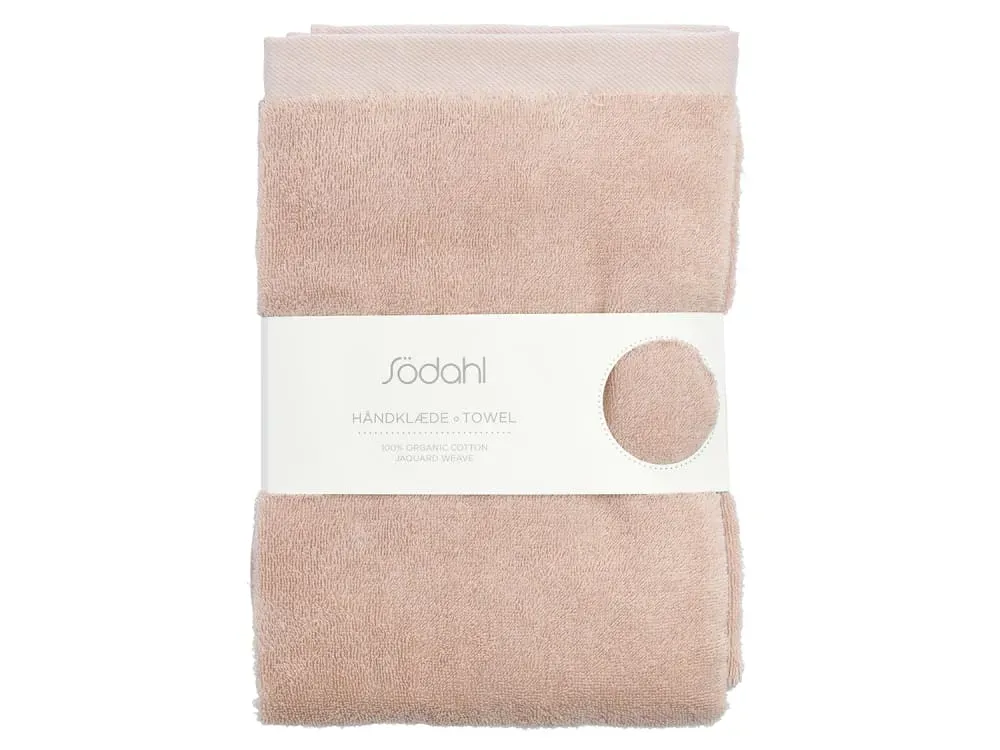 Illustration numéro 3 du produit Serviette en coton bio rose 70x140 cm