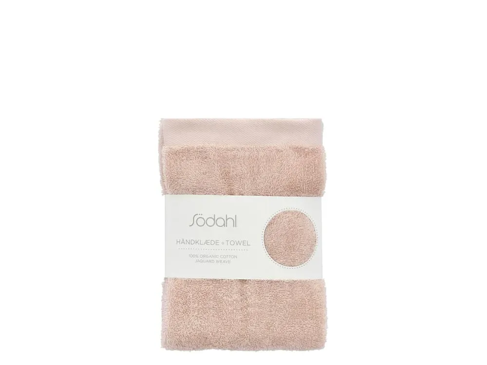Illustration numéro 3 du produit Serviette en coton bio rose 50x100 cm