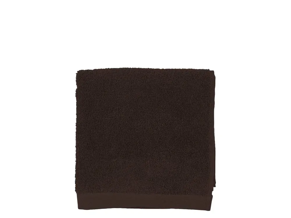 Illustration numéro 3 du produit Serviette en coton bio brun café 50x100 cm