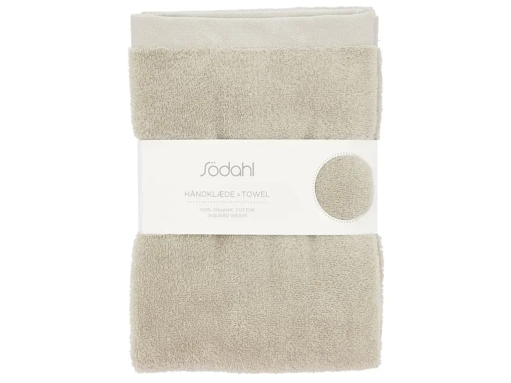 Illustration numéro 3 du produit Serviette en coton bio beige 70x140 cm