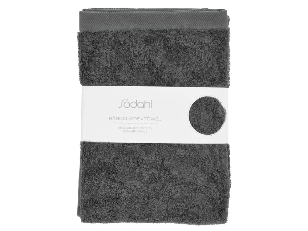 Illustration numéro 3 du produit Serviette en coton bio anthracite 70x140 cm