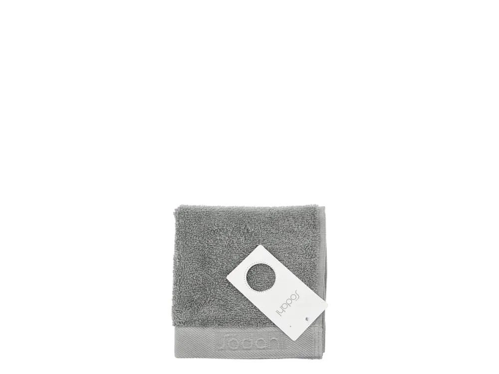 Illustration numéro 3 du produit Serviette d'invité en coton bio gris  30x30 cm