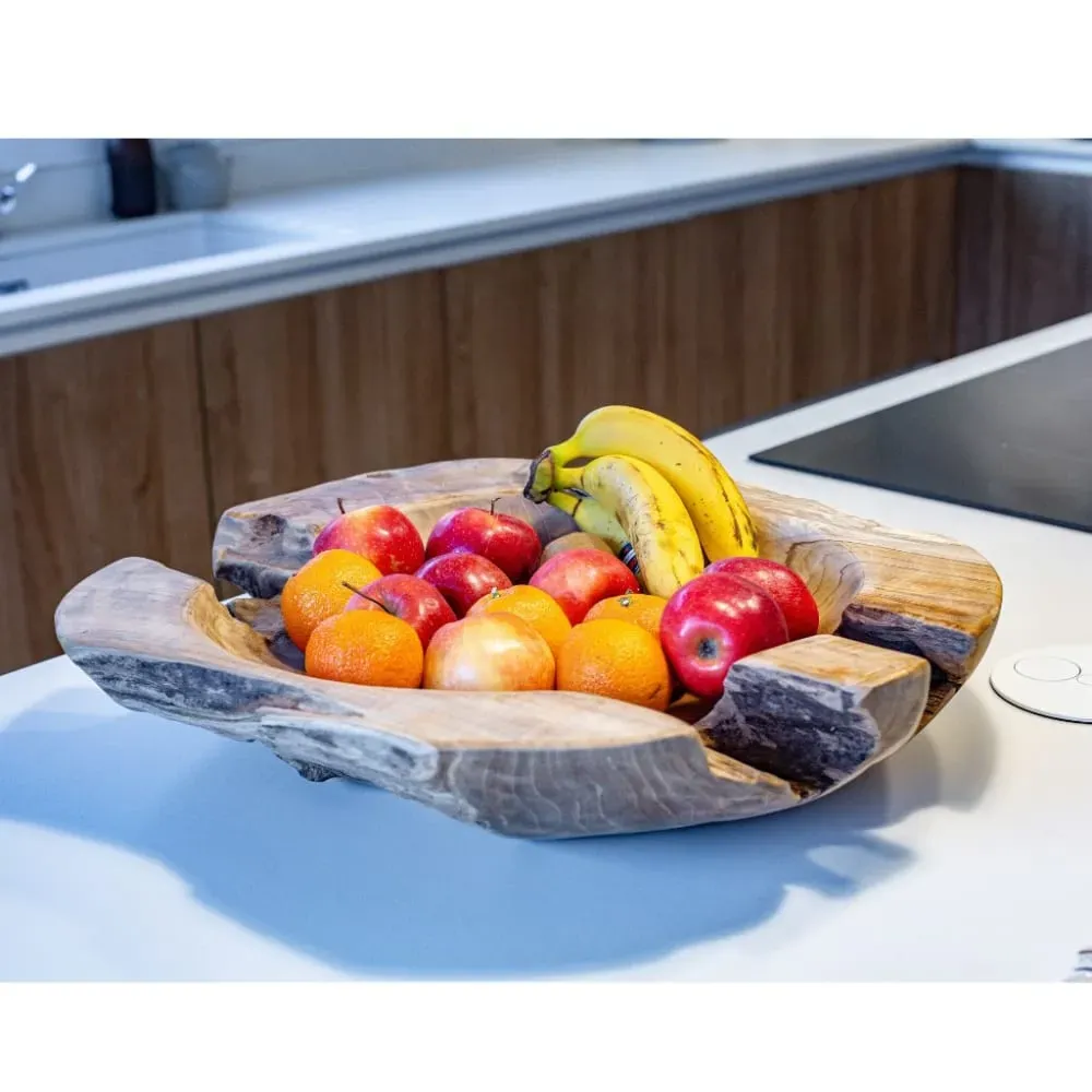 Illustration numéro 3 du produit Plateau à fruit en teck