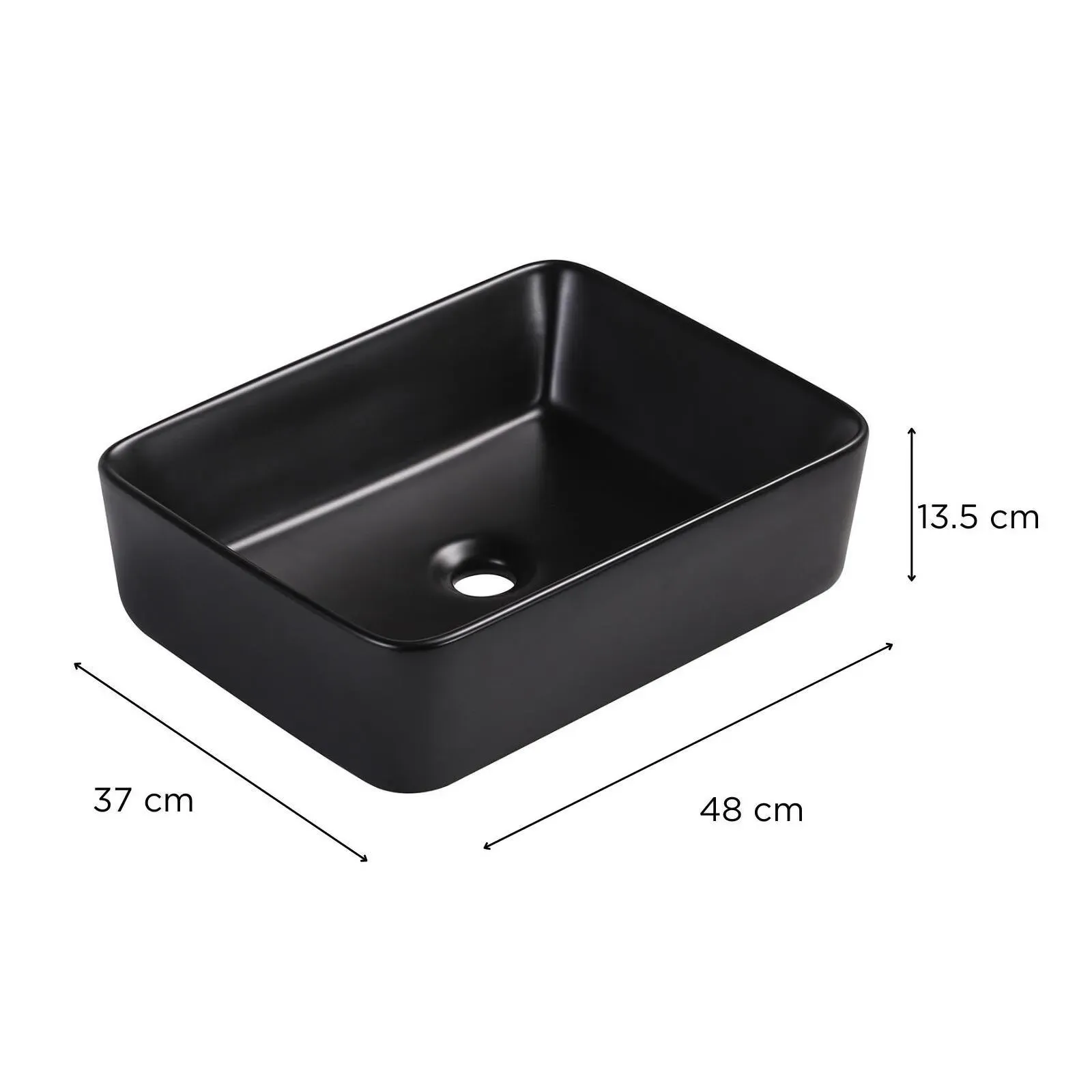 Illustration numéro 3 du produit Vasque à poser rectangulaire  48x37cm