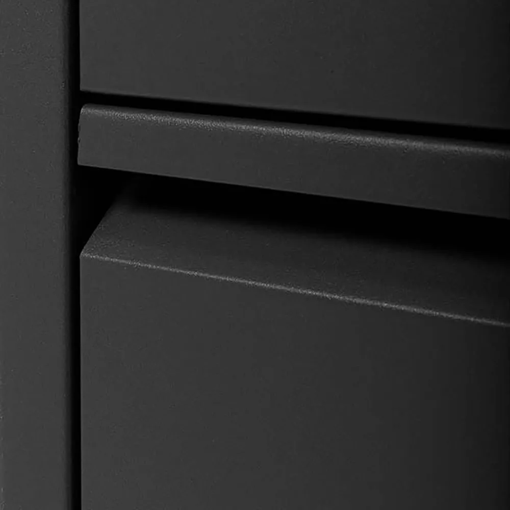 Illustration numéro 3 du produit Casier à chaussures 4 tiroirs en acier noir
